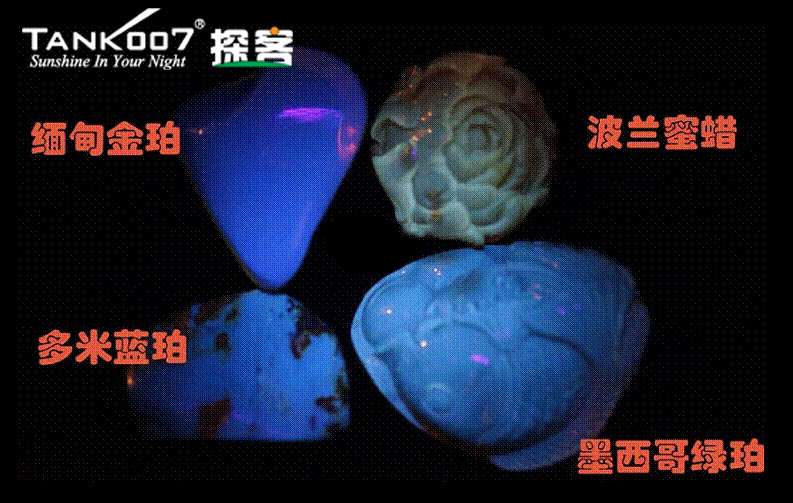 網上用紫光手電鑒定琥珀的帖子這么多，哪個是真假？